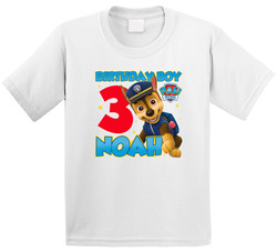Paw Patrol Birthday Noah 3 Three T Shirt