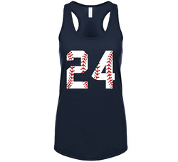 Baseball Jersey Number 24 Tanktop