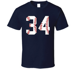 Baseball Jersey Number 34 T Shirt