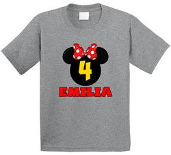 Minnie Birthday 4 Years Old Emilia T Shirt