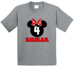 Minnie Birthday 4 Years Old Atom T Shirt