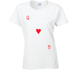 Queen Of Hearts - Suit Of Cards Costume Ladies T Shirt