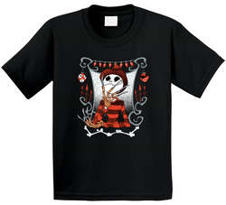 Jack Skellington Freddy Kreuger The Nightmare Before Christmas Parody T Shirt