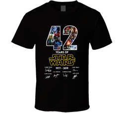 Star Wars 42nd Anniversary With Signatures T Shirt
