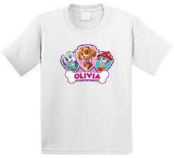 Paw Patrol Girl Birthday ( Customize With Name) T Shirt