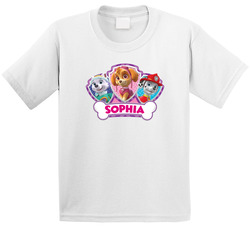 Paw Patrol Girl Birthday ( Customize With Name) T Shirt
