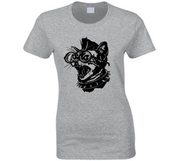 Punky Catster Ladies T Shirt