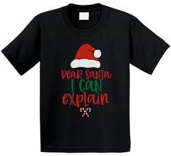 Dear Santa I Can Explain T Shirt