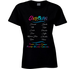 Caribbean Ports Of Call Family Ladies T Shirt Caribbean Ports Of Call Family Ladies T Shirt