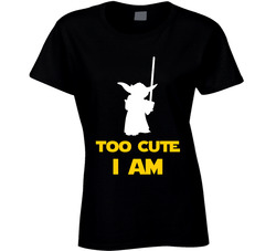 Star Wars - Too Cute Am I - Yoda Ladies T Shirt Star Wars - Too Cute Am I - Yoda Ladies T Shirt