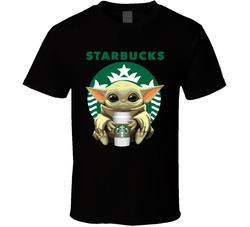 Baby Yoda Drinking Starbucks T Shirt