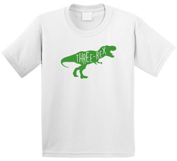 Three Rex Dinosaur Birthday Age T Shirt