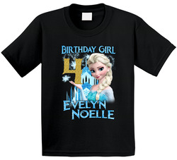 Frozen's Elsa - Birthday Girl - 4th Birthday T Shirt