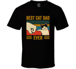 Best Cat Dad Ever Fist Bump Funny T Shirt