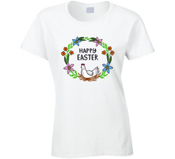 Happy Easter Ladies T Shirt