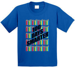 100 Days Smarter - Pencil Crayons T Shirt 100 Days Smarter - Pencil Crayons T Shirt