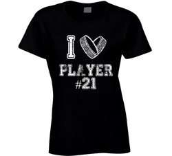 I Love Player #21 Ladies T Shirt
