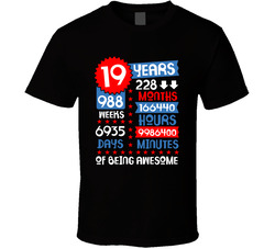 19 Years Of Being Awesome T Shirt 19 Years Of Being Awesome T Shirt