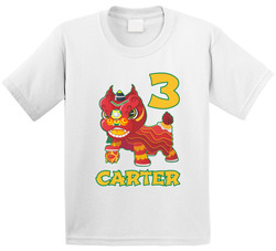 Carter's 3rd Birthday Chinese Lion Dance Fan T Shirt Carter's 3rd Birthday Chinese Lion Dance Fan T Shirt