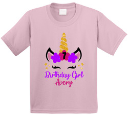 Birthday Girl Avery Unicorn Theme T Shirt Birthday Girl Avery Unicorn Theme T Shirt