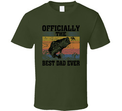 Officially The Best Dad Ever Fishing Theme T Shirt