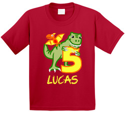 Taking A Bite Out Of 5 T-rex Birthday Lucas T Shirt