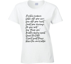 How To Be Happy Ladies T Shirt How To Be Happy Ladies T Shirt