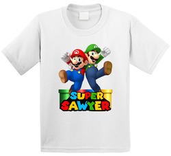 Super Mario Fan Parody (customize Name) Sawyer T Shirt Super Mario Fan Parody (customize Name) Sawyer T Shirt