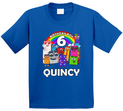 Numberblocks Fan 6th Birthday With Custom Name Quincy T Shirt Numberblocks Fan 6th Birthday With Custom Name Quincy T Shirt