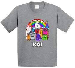 Numberblocks Fan 6th Birthday With Custom Name Kai T Shirt Numberblocks Fan 6th Birthday With Custom Name Kai T Shirt