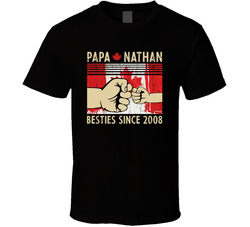 Papa And Son Besties Since 2008 (customize Name And Year) T Shirt