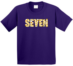 7th Birthday Seven Years Old Emoji Fan T Shirt