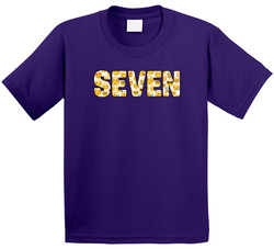 Seven Years Old 7th Birthday Emoji Fan T Shirt