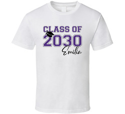 Class Of 2030 With Customized Name Emilia T Shirt