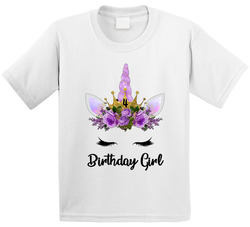 Birthday Girl Unicorn Princess (customizable With Age) T Shirt
