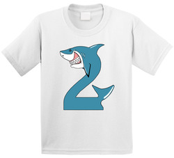 2nd Birthday Shark Fan Two T Shirt