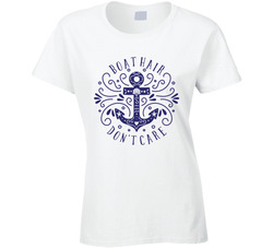 Boat Hair Don't Care Ladies T Shirt Boat Hair Don't Care Ladies T Shirt