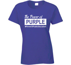 The Power Of Purple #powerofpubliceducation Ladies T Shirt The Power Of Purple #powerofpubliceducation Ladies T Shirt