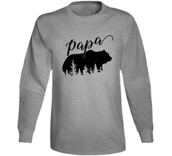 Papa Bear Long Sleeve T Shirt