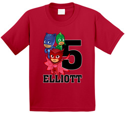 Pj Masks Elliott's 5th Birthday T Shirt Pj Masks Elliott's 5th Birthday T Shirt