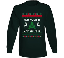 Merry Juana Christmas Long Sleeve T Shirt