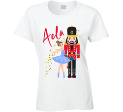 Nutcracker Ballerina Fan  Ladies T Shirt