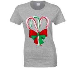 Candy Canes Ladies T Shirt