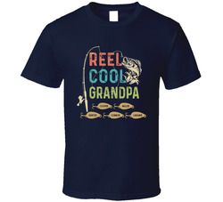 Reel Cool Grandpa (customizable With Names T Shirt