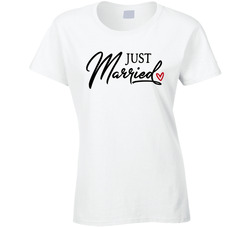 Just Married Ladies T Shirt Just Married Ladies T Shirt