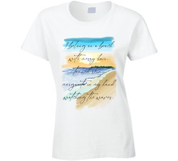 I Belong On A Beach Ladies T Shirt I Belong On A Beach Ladies T Shirt
