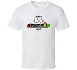 Number Blocks Fan Love You For 100 Million T Shirt