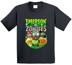 Pvz Fan Plants Vs Zombies (custom Name) Emerson T Shirt