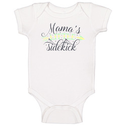 Mama's Little Sidekick (green/yellow) Baby One Piece