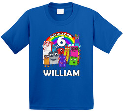 Numberblocks 6th Birthday Fan William T Shirt Numberblocks 6th Birthday Fan William T Shirt